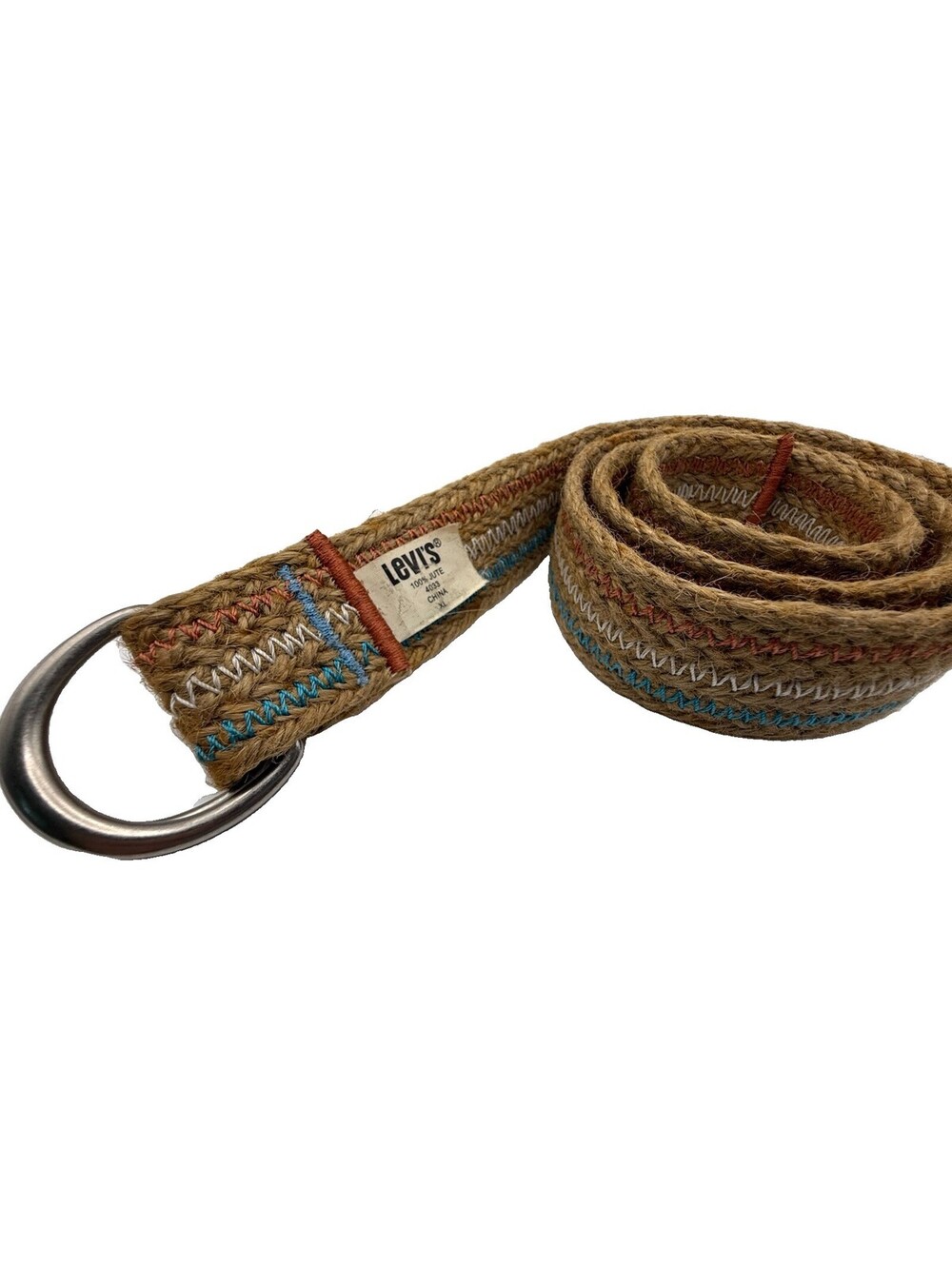 Levi's Vintage Jute Striped Adjustable D-Ring Belt XL